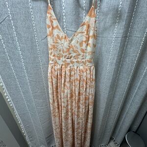 Pink Lily Floral Maxi Dress V-Neck